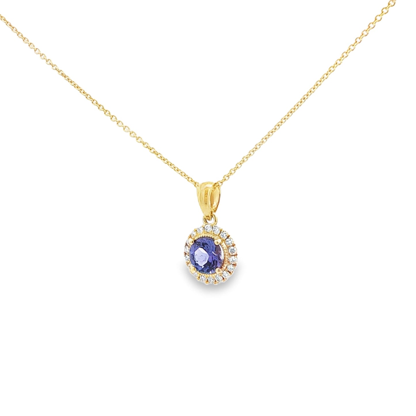 14kY .51ct Tanzanite .51cttw Diamond Pendant TPQ7120NTN