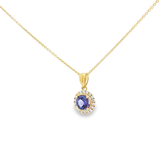 14kY .51ct Tanzanite .51cttw Diamond Pendant TPQ7120NTN