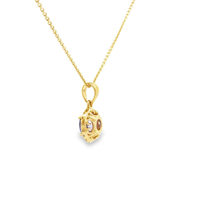 14kY .51ct Tanzanite .51cttw Diamond Pendant TPQ7120NTN