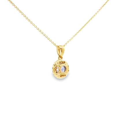 14kY .51ct Tanzanite .51cttw Diamond Pendant TPQ7120NTN