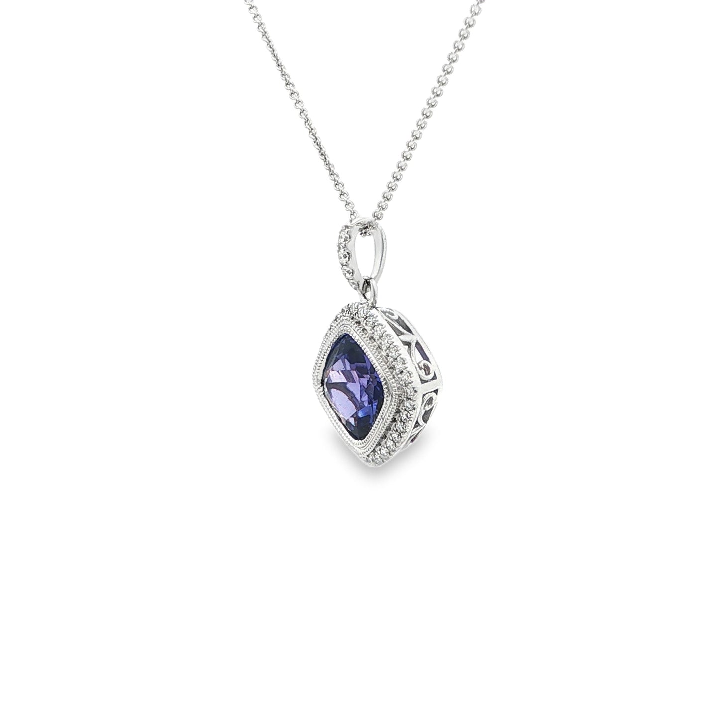 14kW 2.16ct Tanzanite & .16cttw Diamond Pendant TP196874CTN