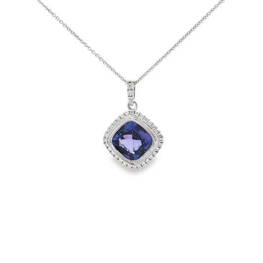 14kW 2.16ct Tanzanite & .16cttw Diamond Pendant TP196874CTN