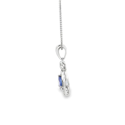 14kW .56ct Tanzanite .04cttw Diamond Pendant TPQ7127CTN