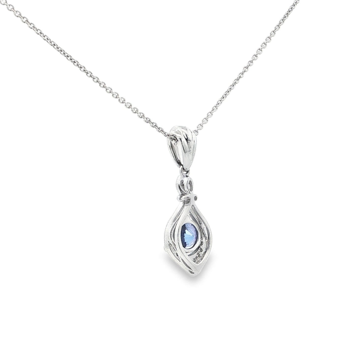 14kW .56ct Tanzanite .04cttw Diamond Pendant TPQ7127CTN
