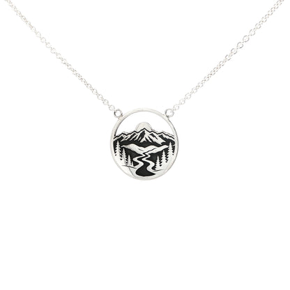 SS Mountain Range Necklace - 18"