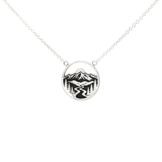 SS Mountain Range Necklace - 18"