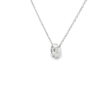 14kW .50ct Diamond Bezel Necklace CU55002281