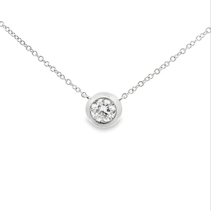 14kW .50ct Diamond Bezel Necklace CU55002281
