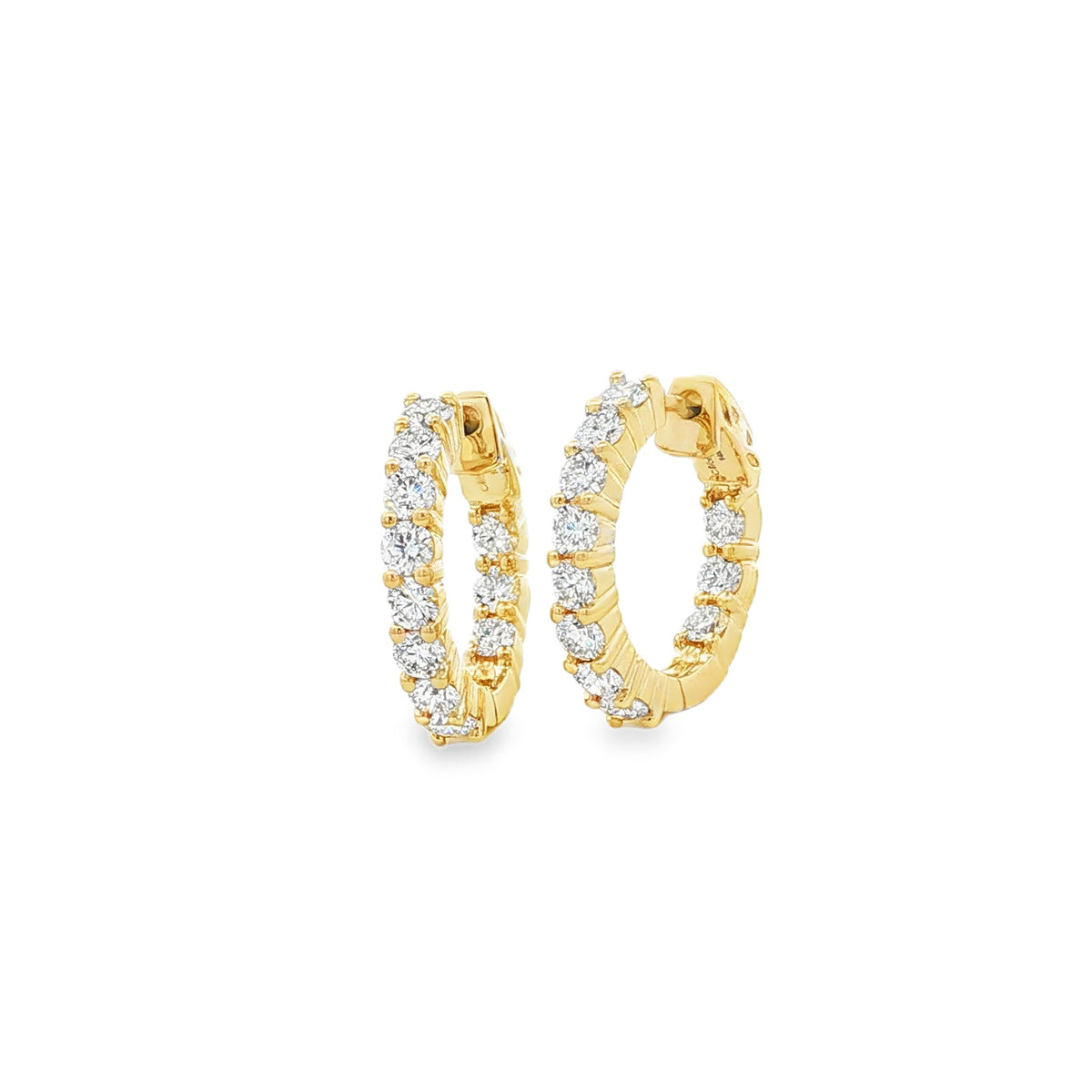 14kY 1.24cttw Diamond Hoop E0045