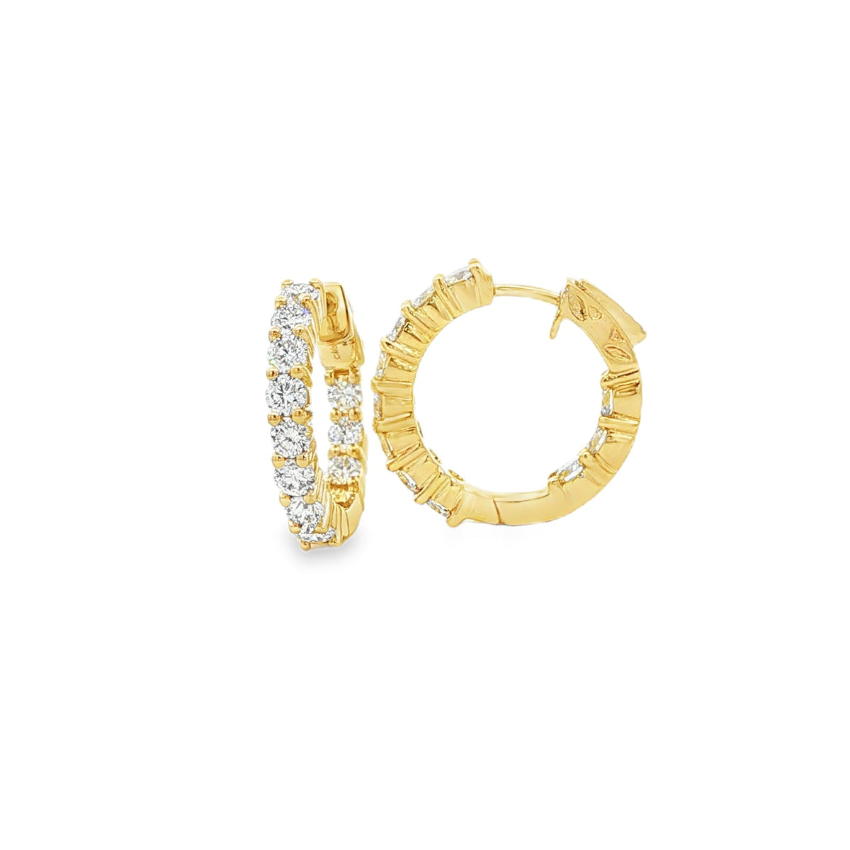 14kY 1.24cttw Diamond Hoop E0045