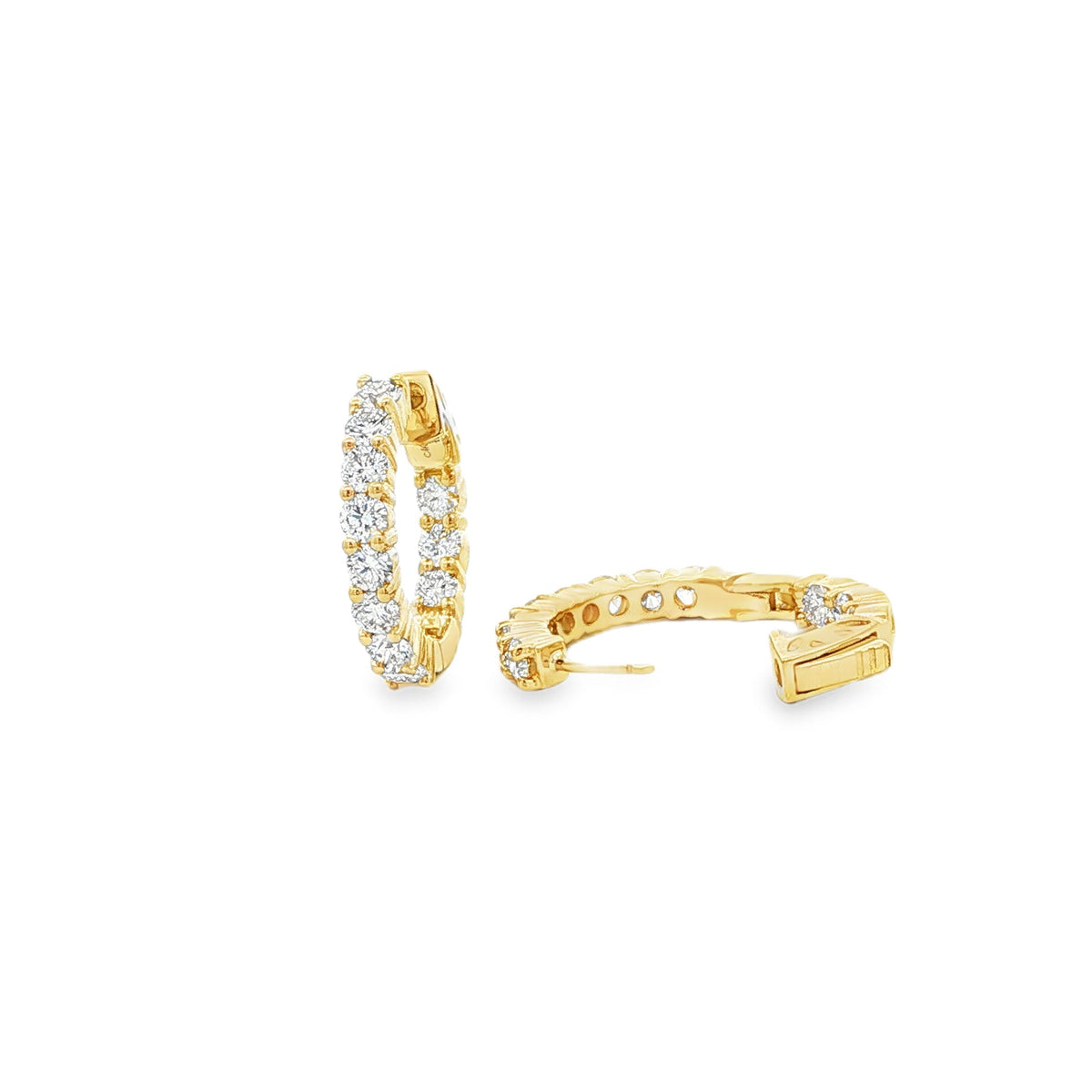14kY 1.24cttw Diamond Hoop E0045