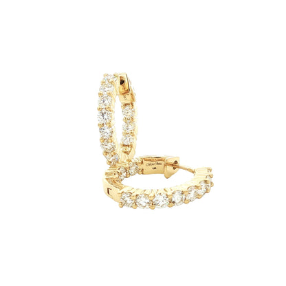 14kY 1.24cttw Diamond Hoop E0045