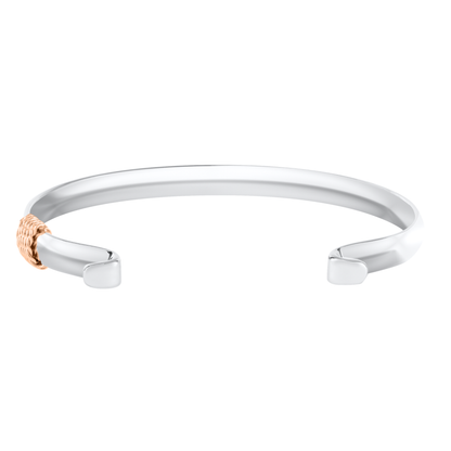 SS/RG Narrow w/Rope Convertible Bracelet RB5429-65