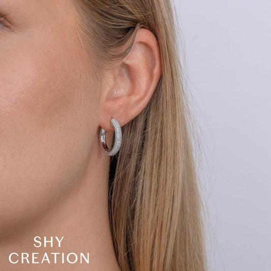 14kY .61cttw Diamond Pave Hoop SC22009384V2D0.80