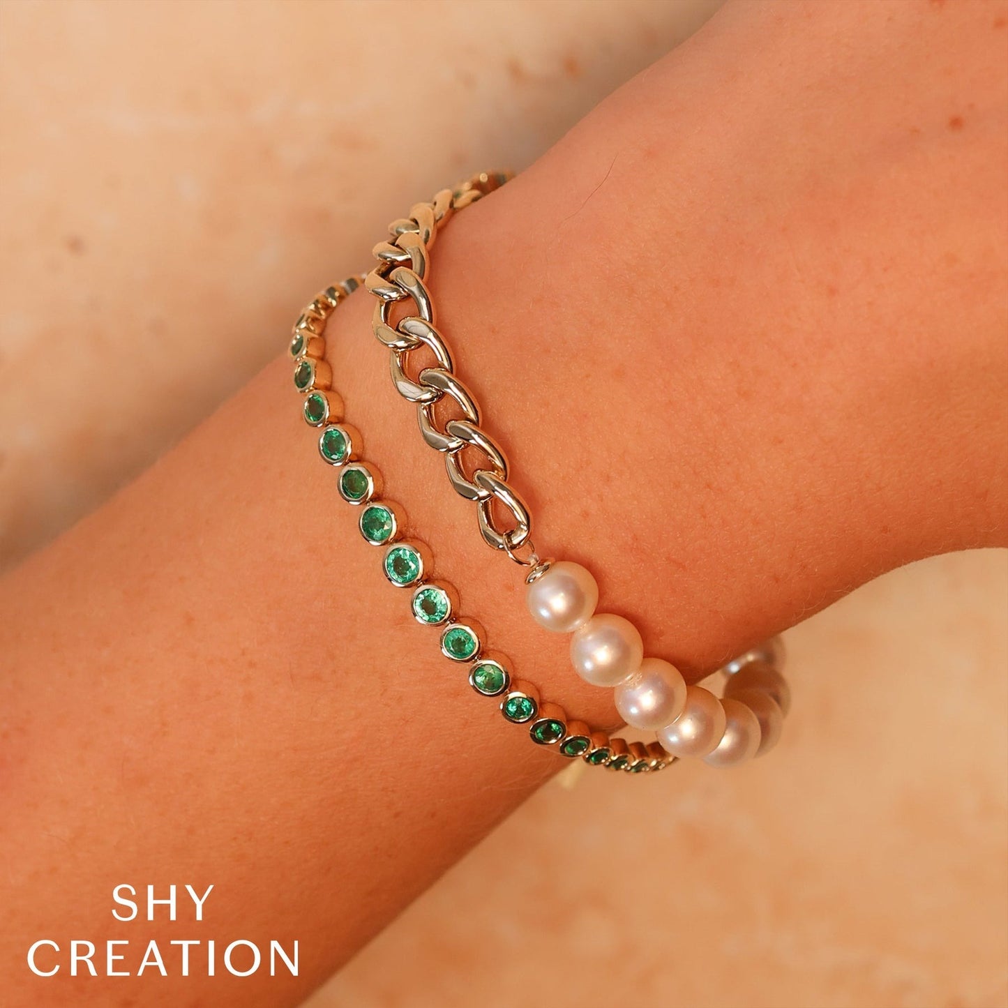 14kY 2.07ct Emerald Tennis Bracelet SC41002296