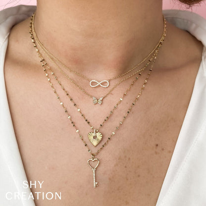 14kW .09cttw Diamond Infinity Necklace SC55001538V2-15-18