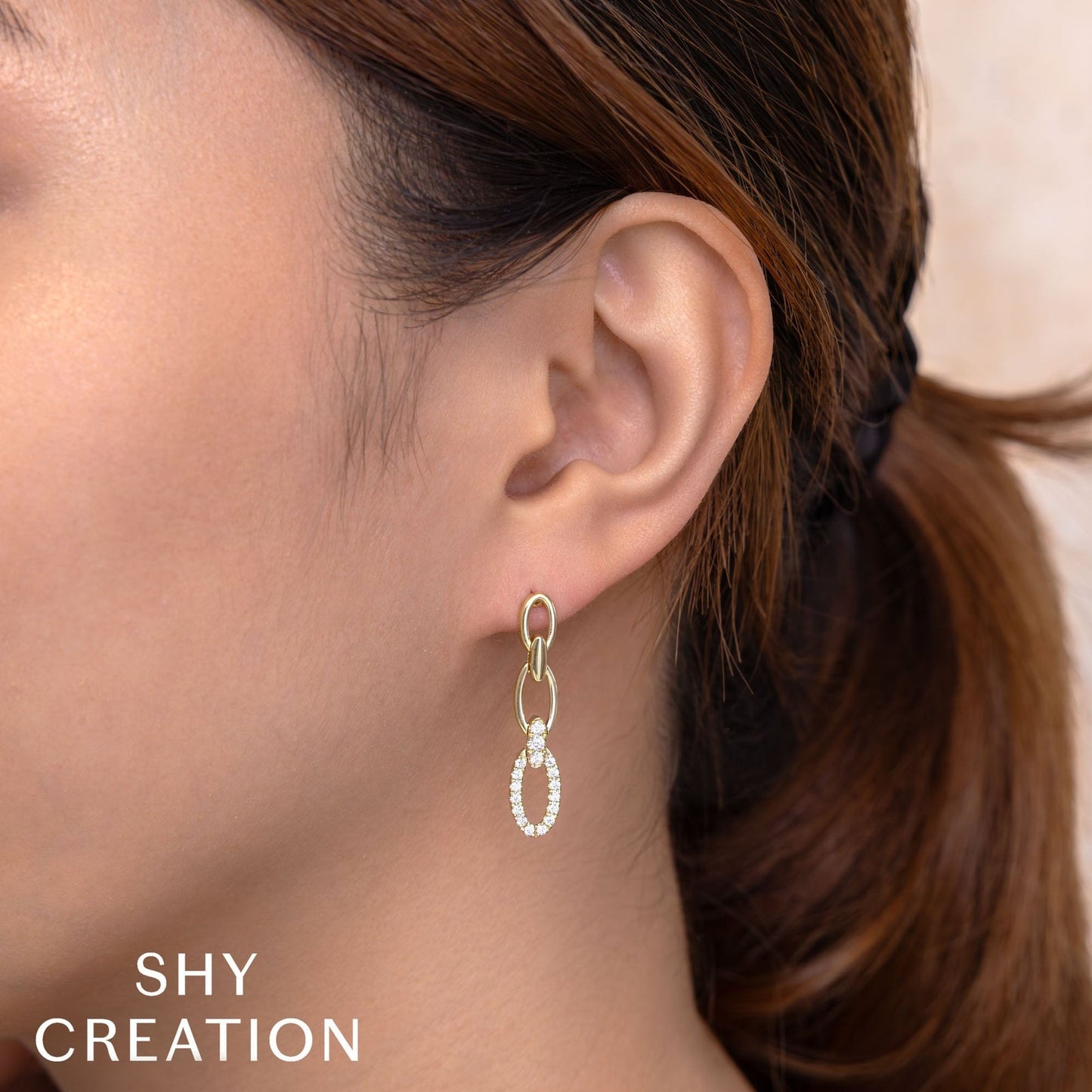 14kY .50cttw Diamond Link Earring SC55021236V2