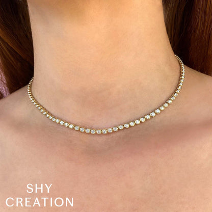 14kY 2cttw Diamond Bezel Necklace SC55021358V4Z18