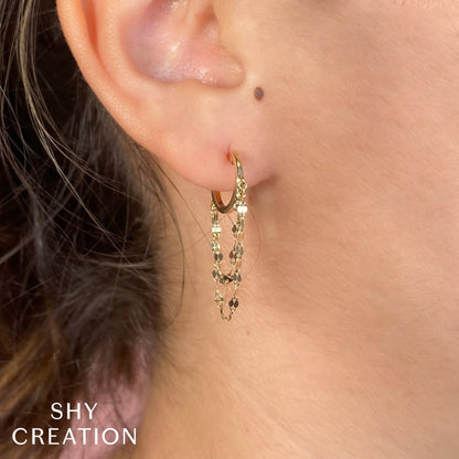 14kY Huggie Dangle Earring SC55026177GO