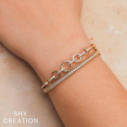 14kY 0.93cttw Diamond Beaded Bracelet SC55026604ZM