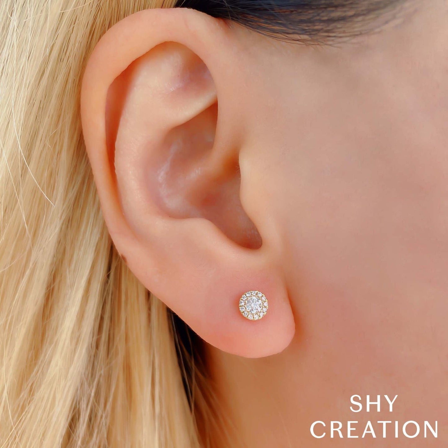 14kY .24cttw Diamond Halo Stud SC55002600