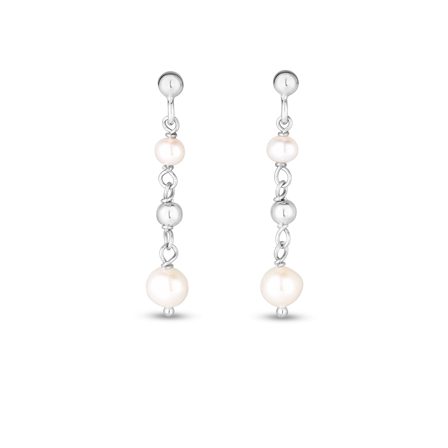 SS Pearl Chain Drop Earring AGER14625