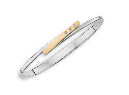 SS/YG .06ct Diamond Anticipation Bracelet BR23042D-LM