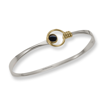 SS/YG Saratoga Bracelet w/Black Onyx BR34142B