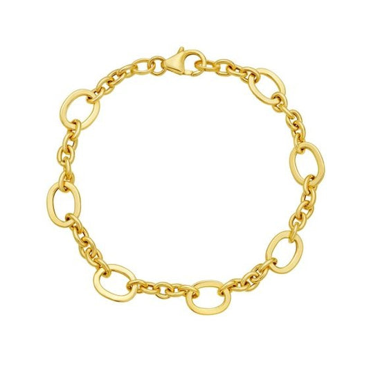 14kY 5&1 Oval & Cable Chain Link Bracelet C18551-0725