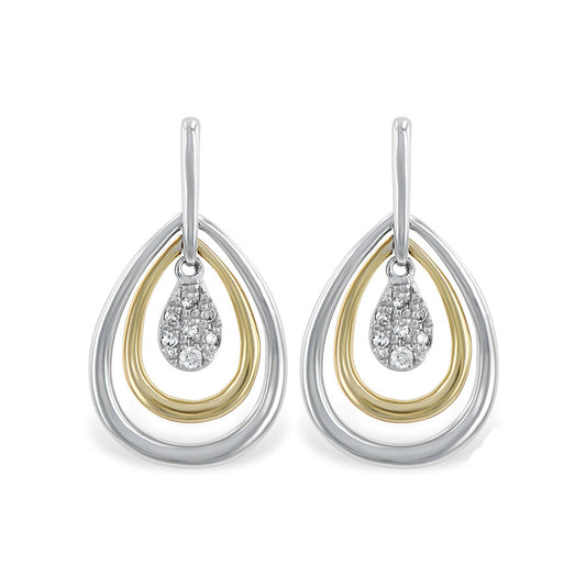 14kW/Y .06cttw Dia Double Drop Earring E1474