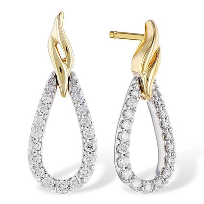 14kW&Y .30ct Diamond Earrings E2125