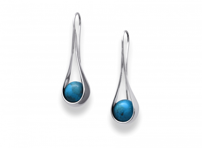 SS Captivating w/Turquoise Earring EA75412T