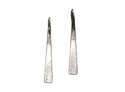 SS Hammered Taper Earring EA76012