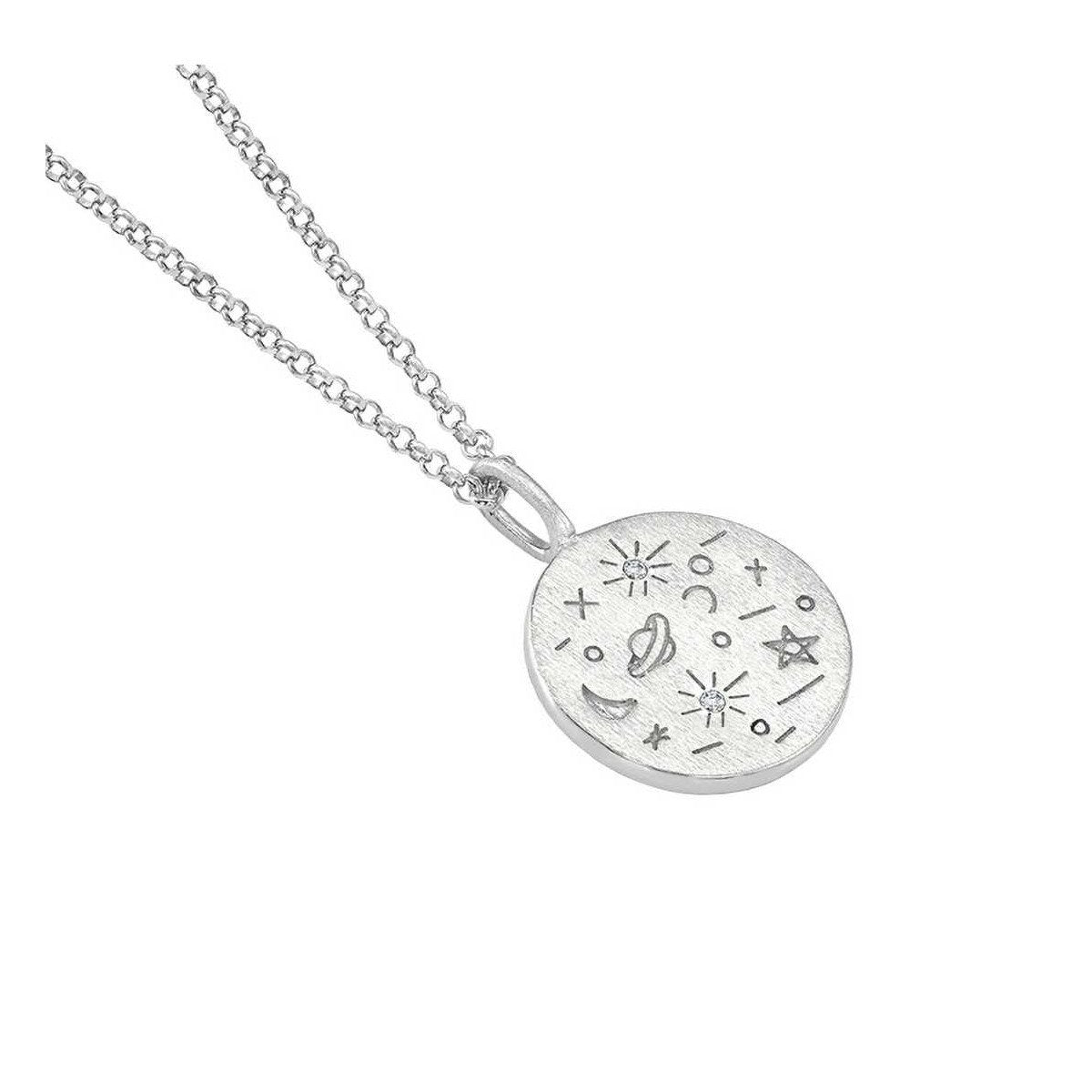 SS Planetarium Blue Topaz Necklace CG20 - 6903/HBT