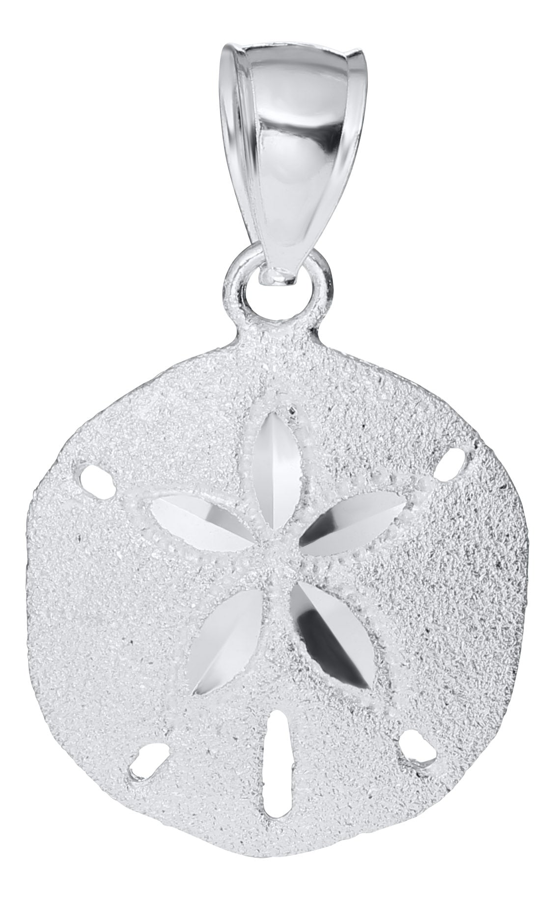 SS 13.5mm Sand Dollar Necklace ENP3027-18"