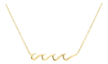 14kY Triple Wave Necklace NP4013-16-18