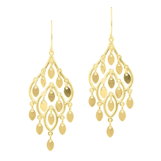 14kY Polished Chandelier Earring ER949