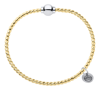 SS/Gold Filled Twist Bracelet FB5408-70