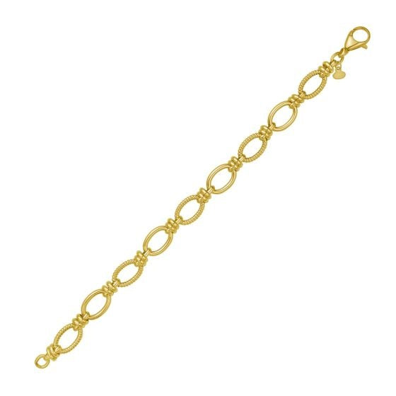 14kY Italian Cable Link Chain Bracelet GC19081-0725