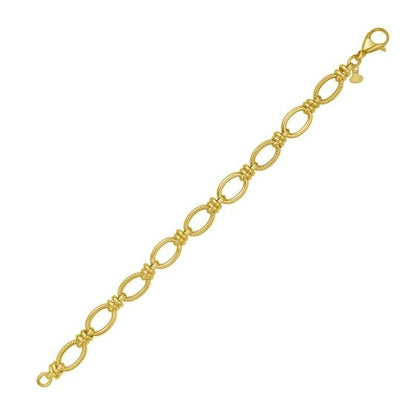 14kY Italian Cable Link Chain Bracelet GC19081-0725