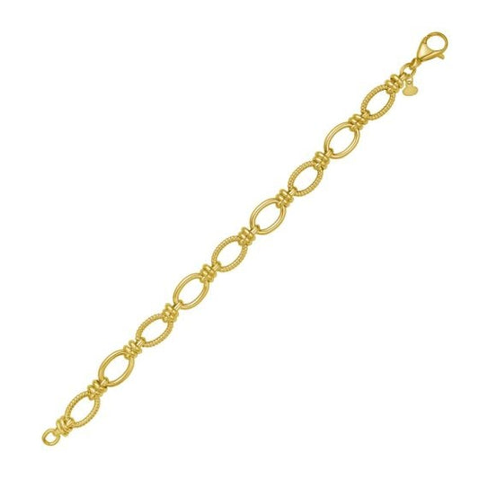 14kY Italian Cable Link Chain Bracelet GC19081-0725