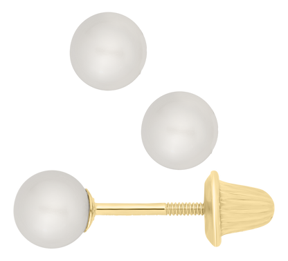 14kY Pearl Stud GE542