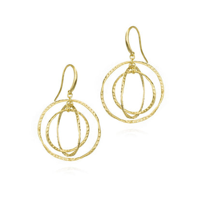 18k Vermeil Interlocked Circle Dangle PE20 - 459/O