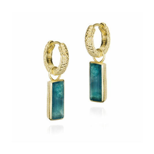 18k Vermeil Apatite Hoop Dangle PE129- 3283/APO