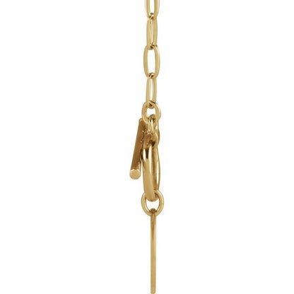 14kY Round Disc Toggle Necklace 88593