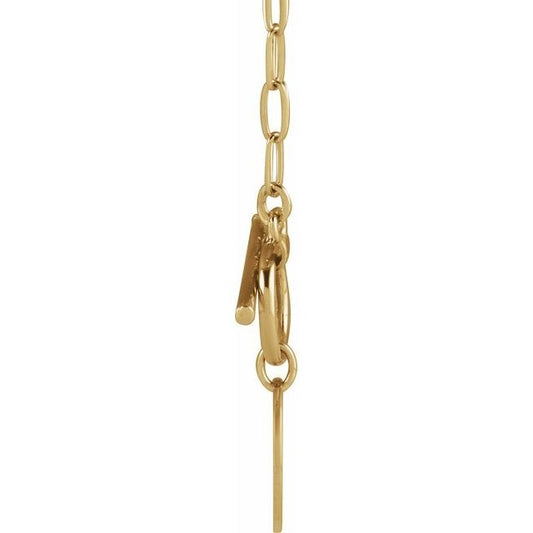 14kY Round Disc Toggle Necklace 88593