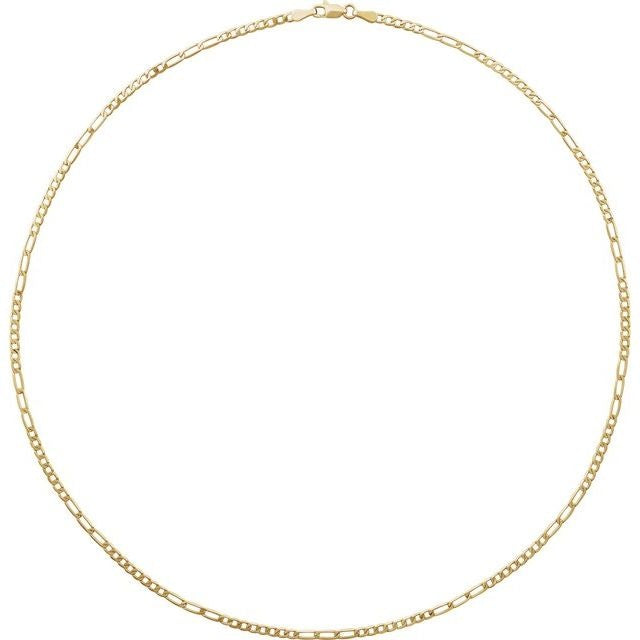 14kY 2.5mm Figaro Chain CH1230 - 20"
