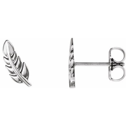 SS Leaf Stud Earring 86459