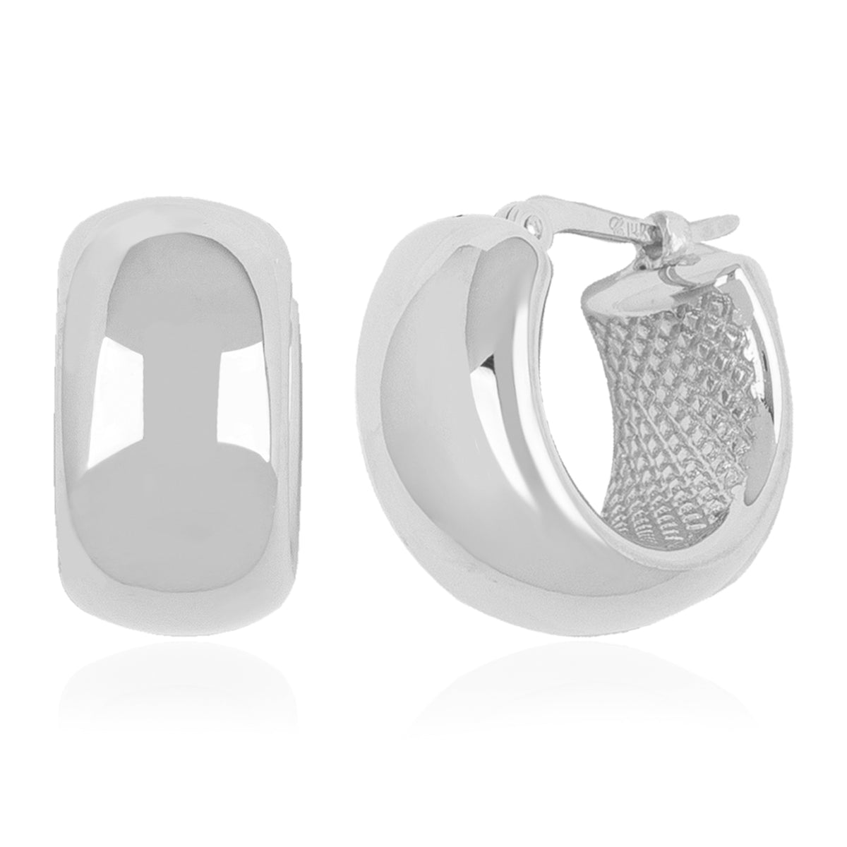 SS 15mm Plain Wide Hoop 71/4237