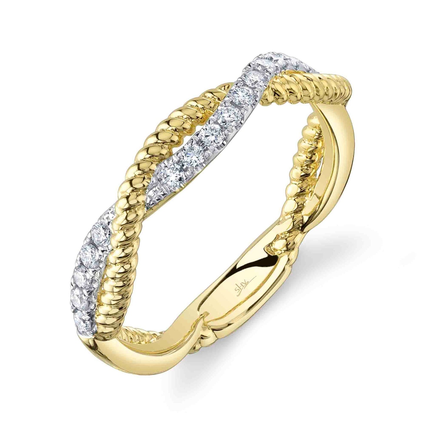 14kY/W .22cttw Diamond Twist Ring SC55026861RD - 7